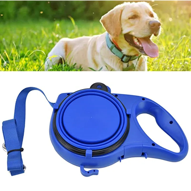 Ultimate 360° Retractable Dog Leash – No-Tangle, LED Light, & Built-in Waste Bag Holder