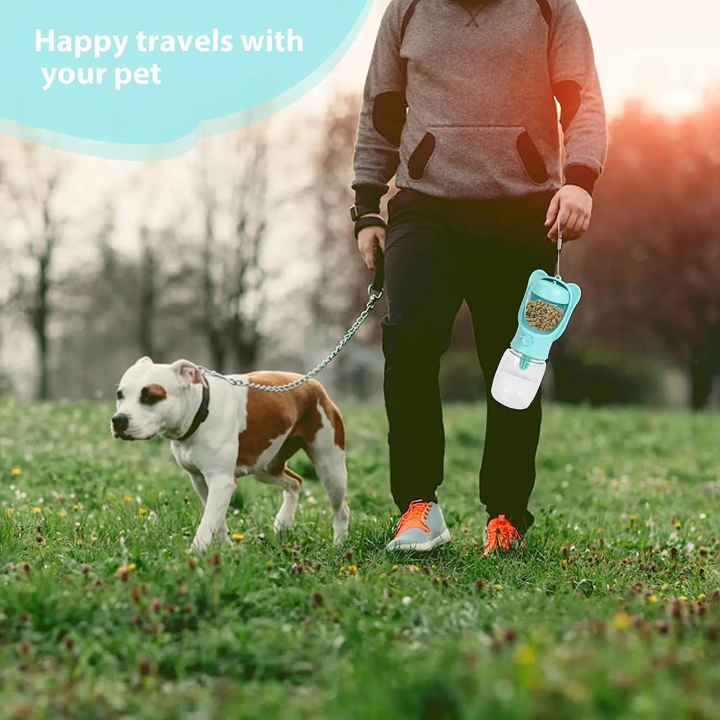 Portable Dog Water Bottle and Food Container