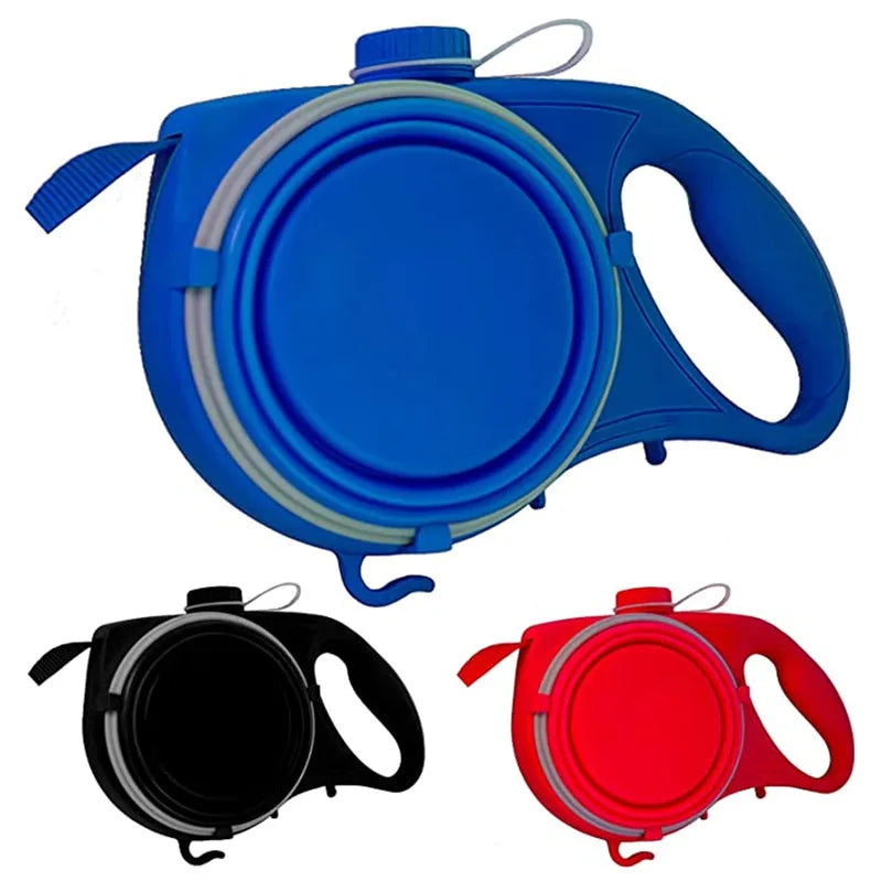 Ultimate 360° Retractable Dog Leash – No-Tangle, LED Light, & Built-in Waste Bag Holder