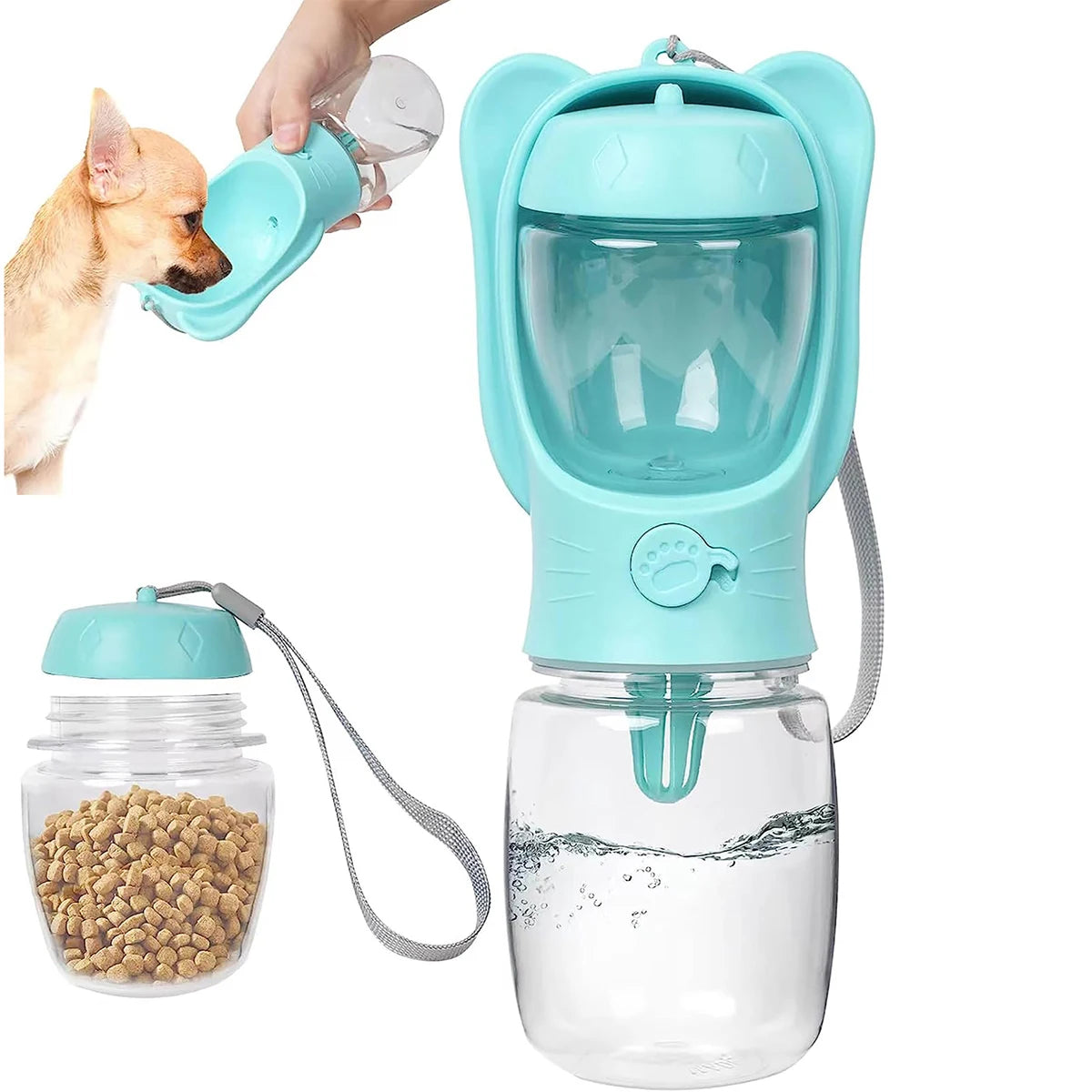 Portable Dog Water Bottle and Food Container