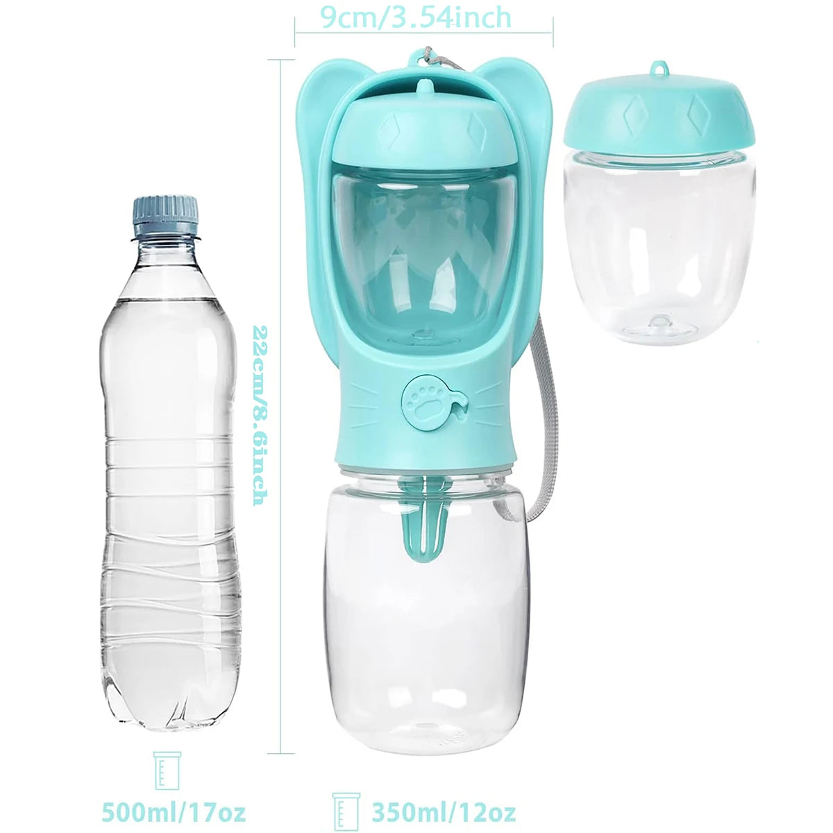 Portable Dog Water Bottle and Food Container