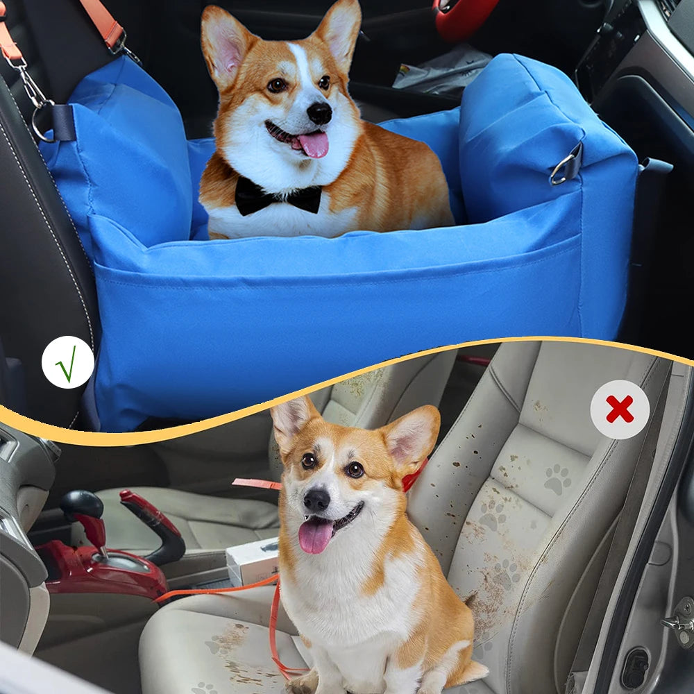 Siège auto pour chien confortable et sécurisé