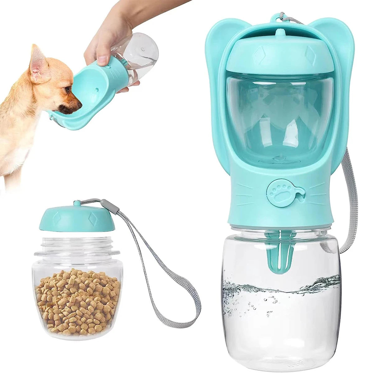 Portable Dog Water Bottle and Food Container